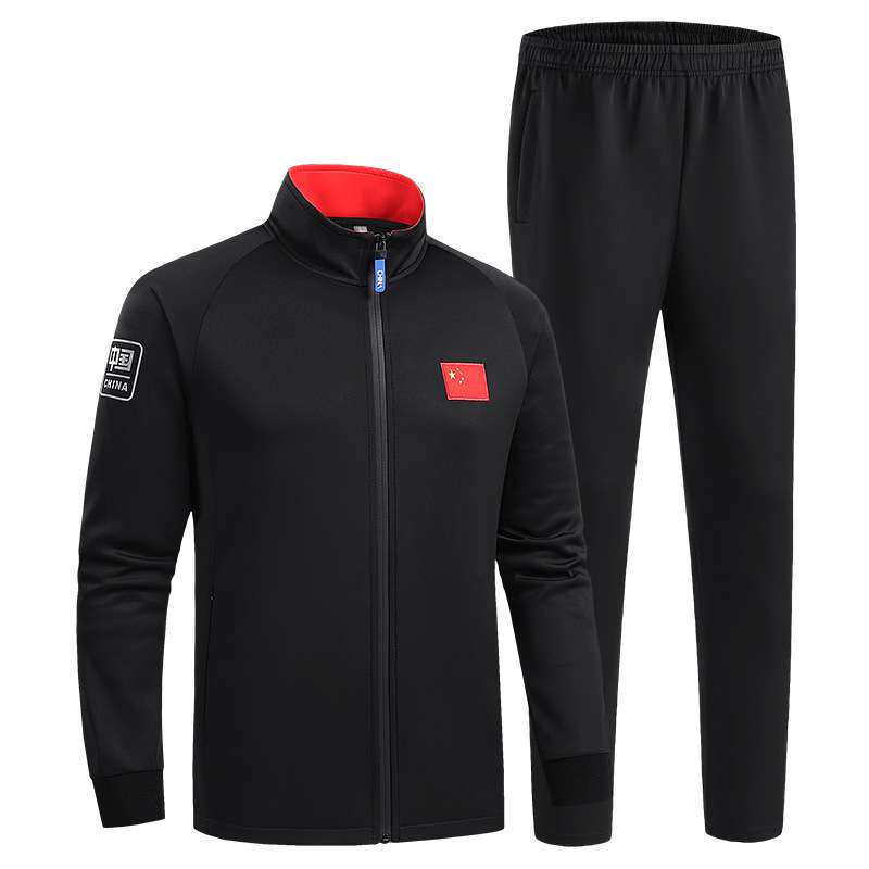 中国队运动服套装学生班服运动体育生儿童训练服武术教练服印字