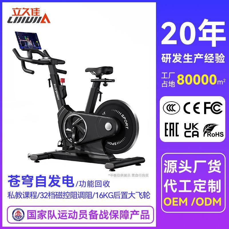 立久佳D700自发电动感单车免插电家用室内运动健身自行车暴汗骑行