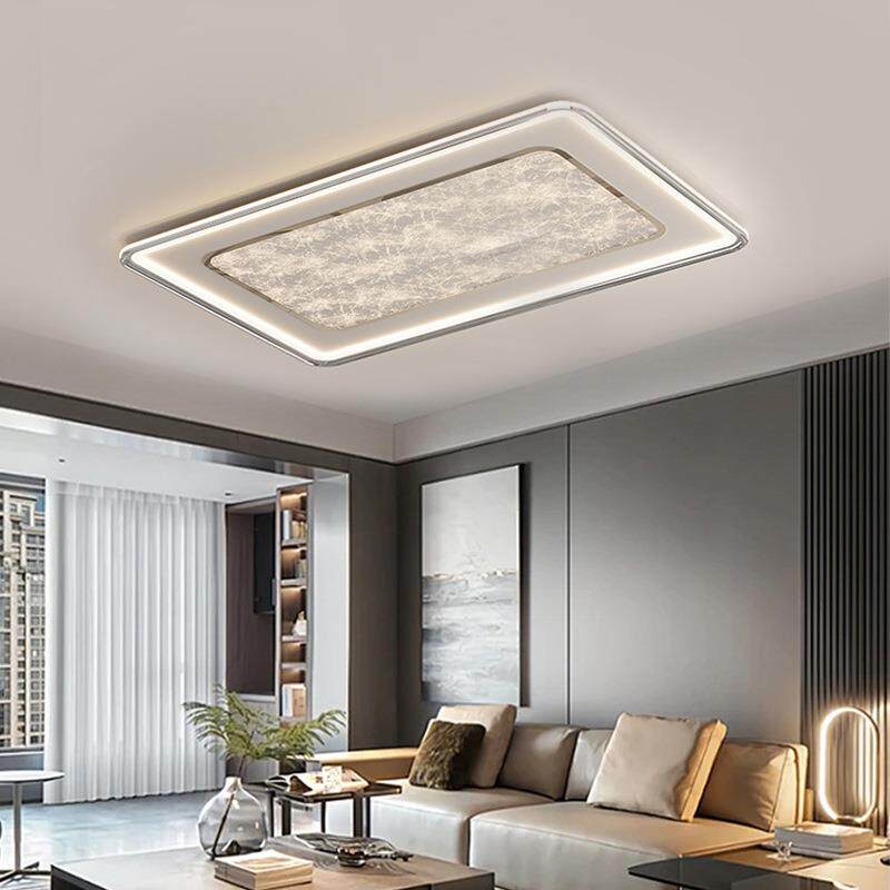意式极简客厅LED蚕丝面板吸顶灯新款设计师简约现代房间中山灯具