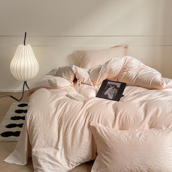 新款A类60支全棉提花四件套纯棉被套床单长绒棉提花套件床上用品