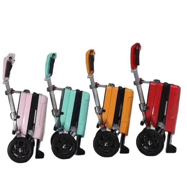 旅行电动折叠三轮车超轻便乘飞机老年轮椅代步车工厂一件轻便折叠