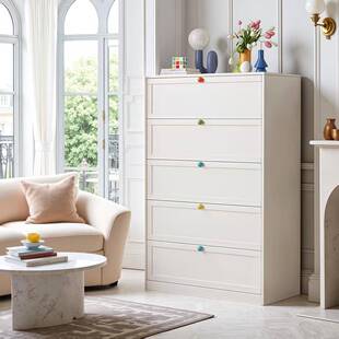 钢制斗柜卧室客厅储物柜抽屉收纳柜现代简约床头柜白色组合电视柜