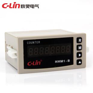 欣灵加减法计数继电器厂八位计米器/测长仪HHM1-B计米器