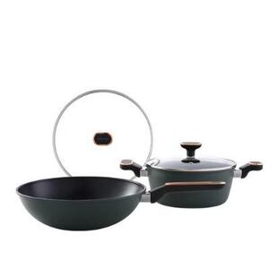德世朗DFS-TZ151A朗逸精铁不粘锅两件套炒锅汤锅