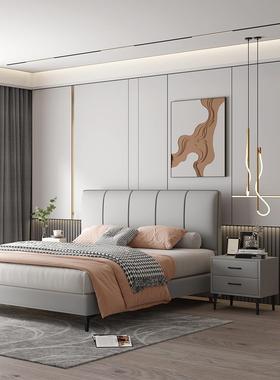 A5L2023新款科技布床头板软包单买实木现代靠背板榻榻米落地