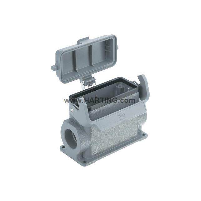 HARTING连接器09300160255高底座HAN-16B-ASG1-LB-K-21带盖