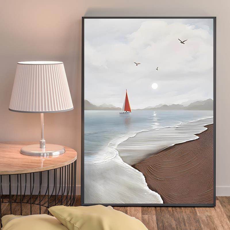 客厅装饰画现代简约沙发新中式挂画一帆风顺落地画入户玄关壁画,纺织面料/辅料/配套,纺织机械配件,淘宝优惠券,粉丝福利购,淘宝优惠卷