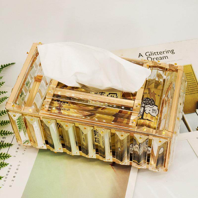 欧式水晶纸巾盒抽纸盒创意客厅收纳盒餐巾纸抽盒样板间车用家用,收纳整理,烫衣板及配件,淘宝优惠券,粉丝福利购,淘宝优惠卷