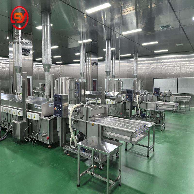 香酥香菇油炸机茄卷茄盒油炸流水线6000型平菇油炸设备