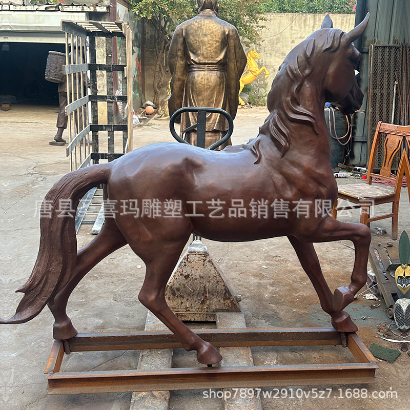 铜马帮雕塑生产厂家飞马城市步行街景观小品雕像大型茶马古道铜雕