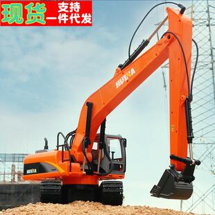 汇纳551十五通1:14合金挖机儿童挖土机大号遥控声光儿童钩机玩具