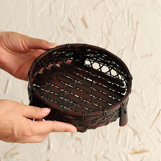 非遗竹编水果盘手工编织中式茶具收纳篮子竹制工艺品竹篮子餐具,纺织面料/辅料/配套,纺织机械配件,淘宝优惠券,粉丝福利购,淘宝优惠卷