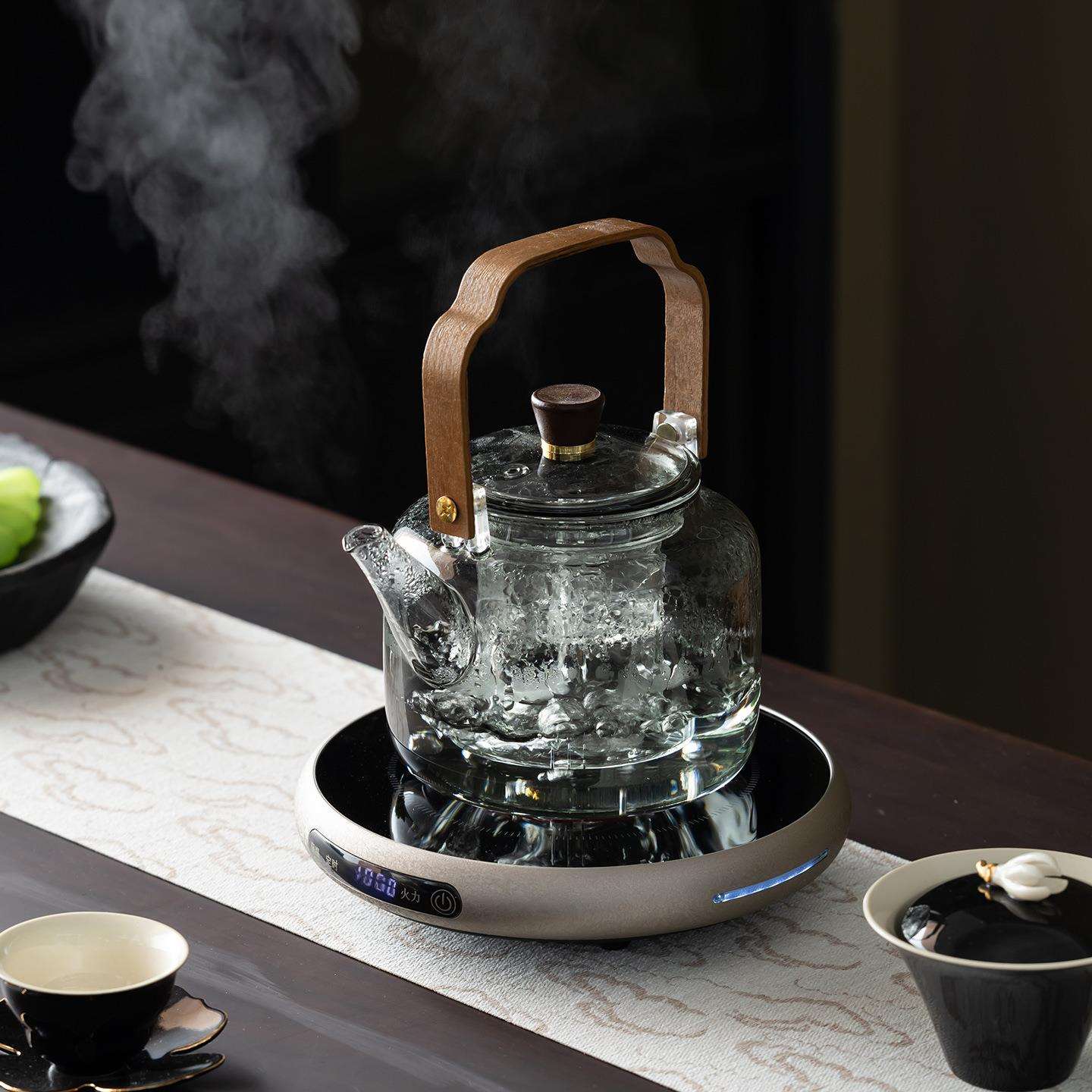 新款玻璃煮茶壶超静音电陶炉煮茶器家用小型烧水壶耐高温玻璃茶壶