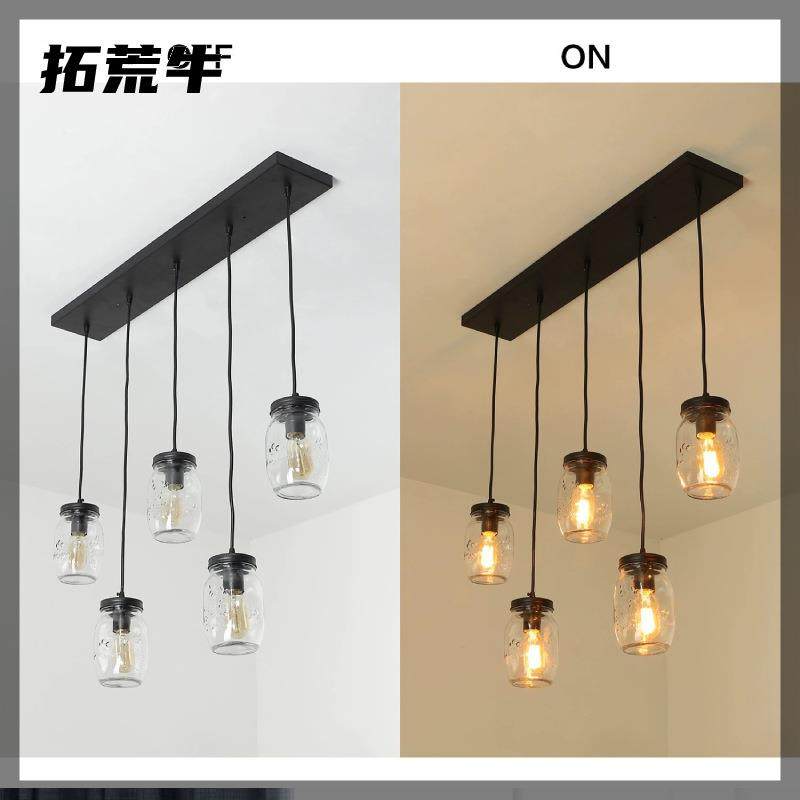 餐桌餐厅厨房多头玻璃小吊灯美式乡村复古简约铁艺吊灯,农用物资,其他肥料,淘宝优惠券,粉丝福利购,淘宝优惠卷