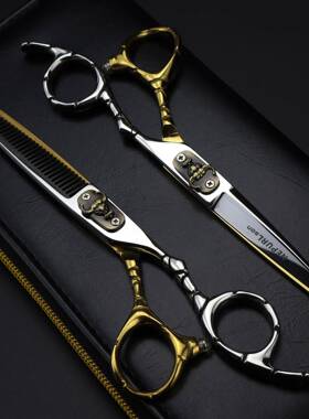 6.0寸FNT-11奈普森彩色牛头款平剪美发直剪牙剪白金色黑蓝色05-5