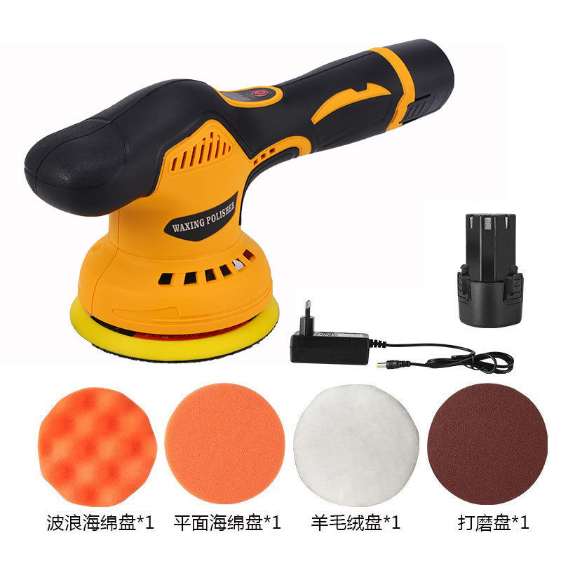 跨境爆款汽车抛光机打蜡机12V/21V锂电电动小型一体机家用神器
