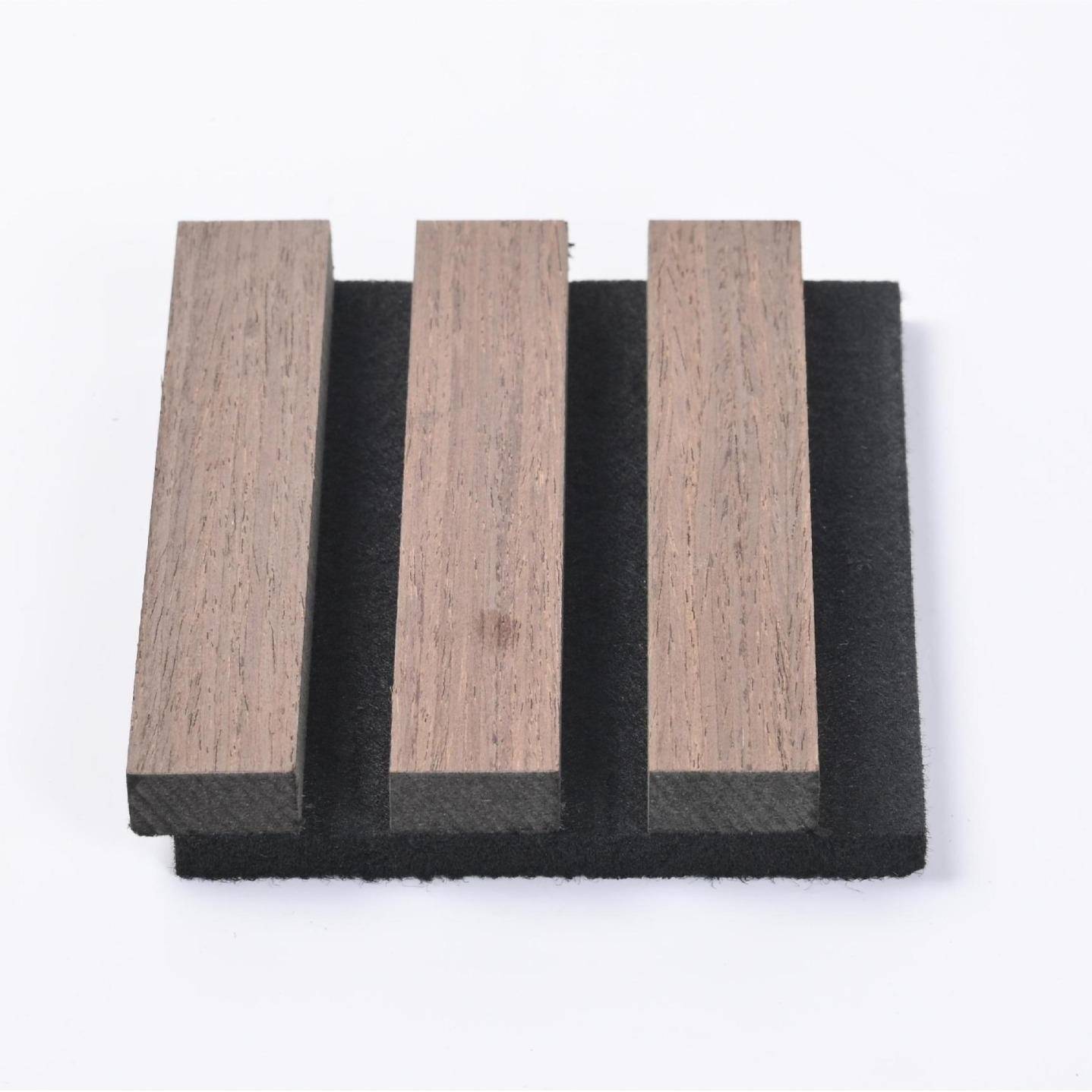 外贸工厂聚酯纤维AKU木条吸音格栅板MDF会议室墙面装饰