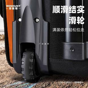 常胜客拉杆式工具包多功能滚轮式维修帆布大加厚耐磨电工手拉式箱