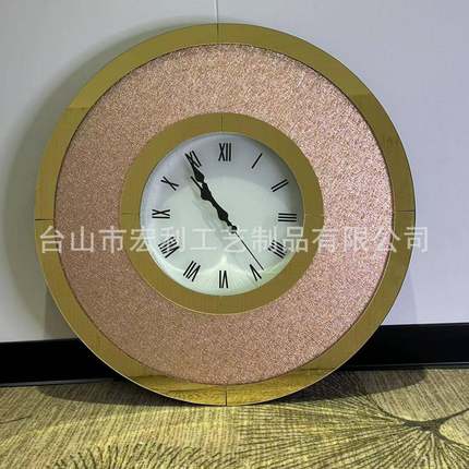 轻奢时尚静音玻璃挂钟客厅简约时钟北欧挂钟WallClock