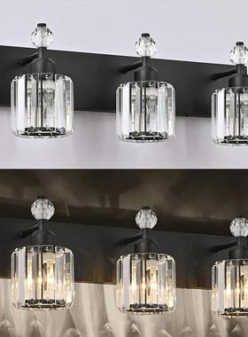 浴室壁灯美式高档水晶灯洗手间三头四头led镜前灯