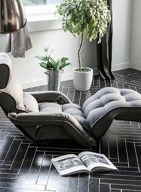 9W单人懒人沙发飘窗贵妃躺椅可折叠榻榻米座椅阳台休闲阅读卧