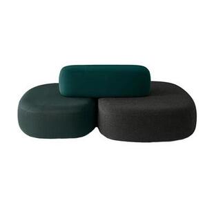 北欧现代创意展厅工作室休闲区阅览室图书馆服装店双面背靠背沙发