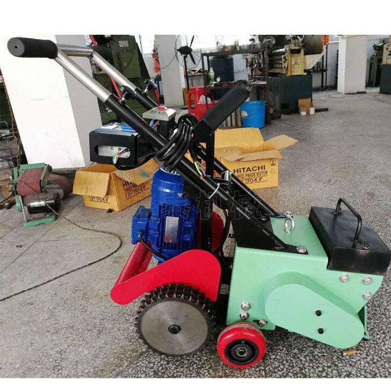 手推电动铲地皮机旧跑道翻新铲削手推式电动铲地机地面塑胶铲除机
