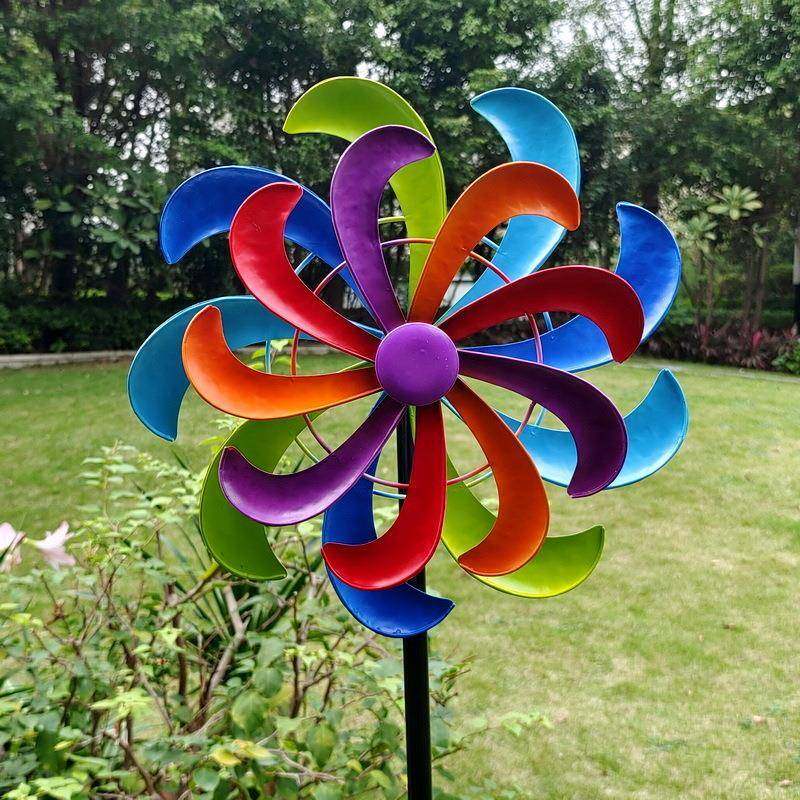 六色金属铁艺工艺品随风旋转外贸庭院别墅景观装饰场景小风车,纺织面料/辅料/配套,纺织机械配件,淘宝优惠券,粉丝福利购,淘宝优惠卷