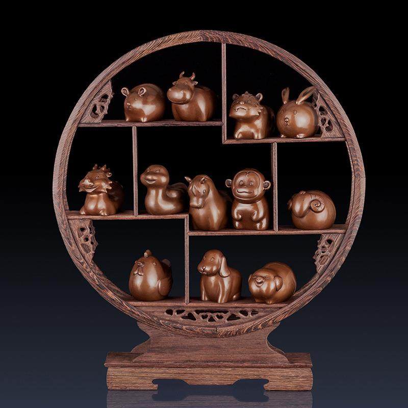 卡通紫铜十二生肖摆件创意12生肖工艺品鼠牛虎兔龙蛇马羊猴鸡狗猪,农用物资,其他肥料,淘宝优惠券,粉丝福利购,淘宝优惠卷