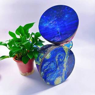 10.5英寸PVC红叶蓝叶非洲鼓免调音学习个性演奏轻便工厂部落练习