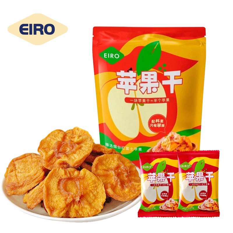 EIRO红富士苹果干分装零添加袋装孕妇儿童零食水果干600g超市同款