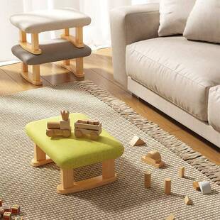 实木脚踏凳小凳子家用沙发矮凳子踩脚凳客厅放腿脚蹬桌下翘脚凳厂