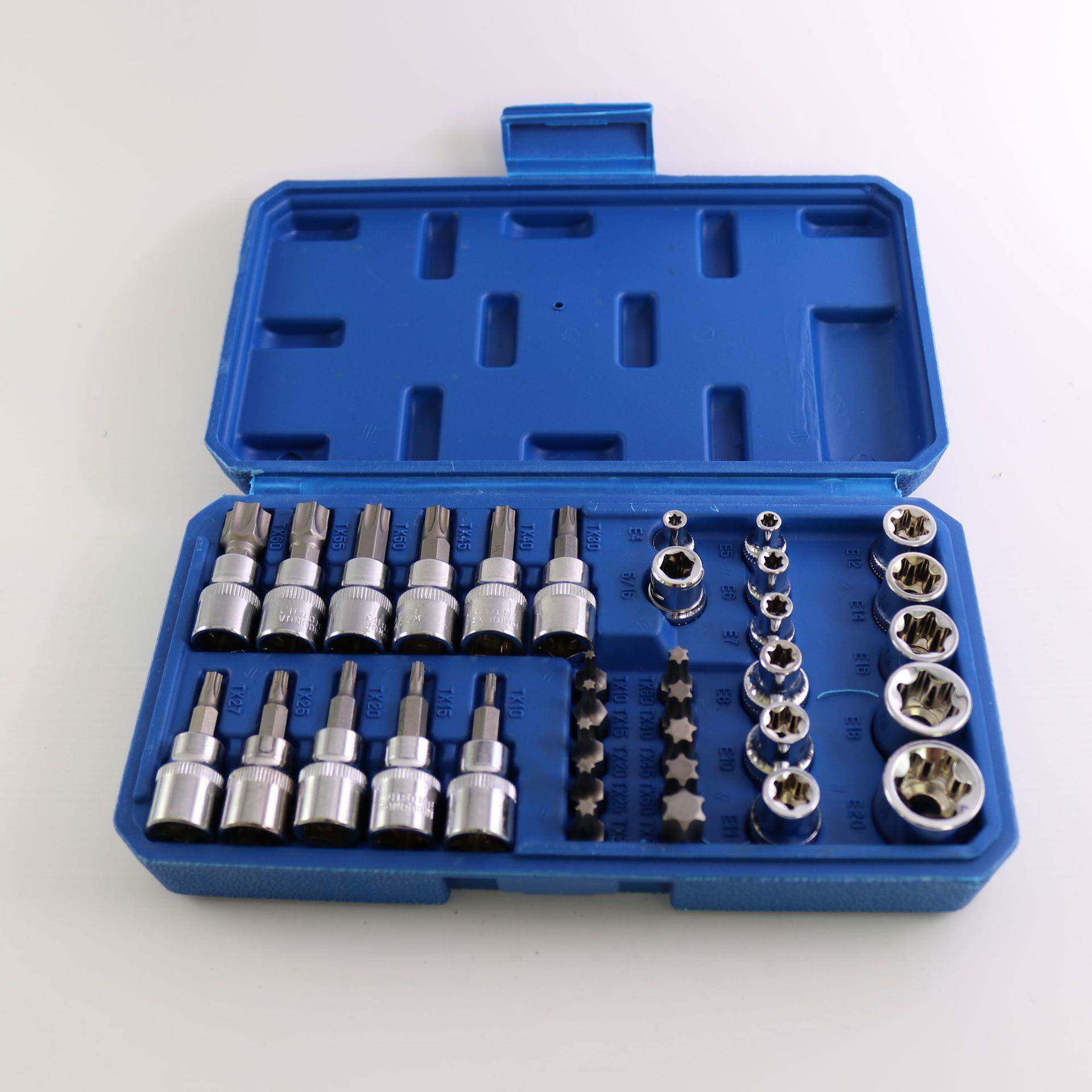 34件组套3/8中飞E型套筒星形套筒头子E4-E20内六梅花批头T10-T60