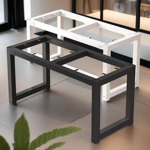 铁艺全架4*4型材铁艺桌腿架书桌电脑桌一字型桌架支持工厂供应链