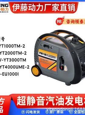 上海伊藤动力YT1000TM/YT2000TM-2/YT3000TM超静音汽油发电机组