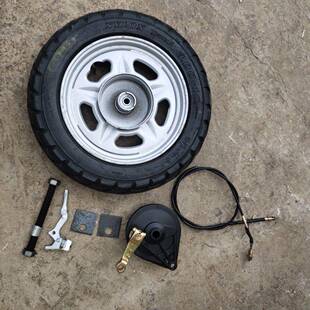 改装手推车老虎独轮双轮车斗斗车鸡公车带刹车总成300-10轮子配件