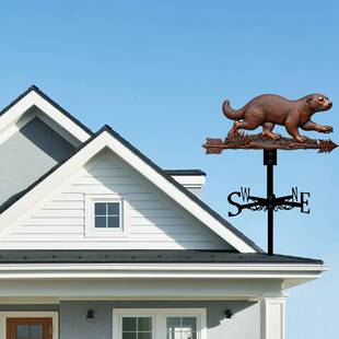 古铜色水懒向标风向指示器户外风向标屋顶安装庭院露台风向标