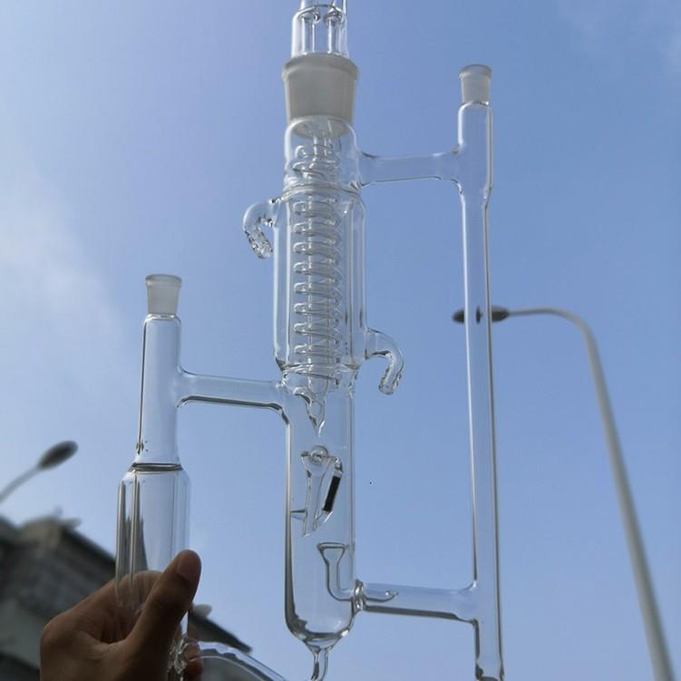 具磁铁活芯式蒸馏头玻璃分馏头标准磨口可按要求加工