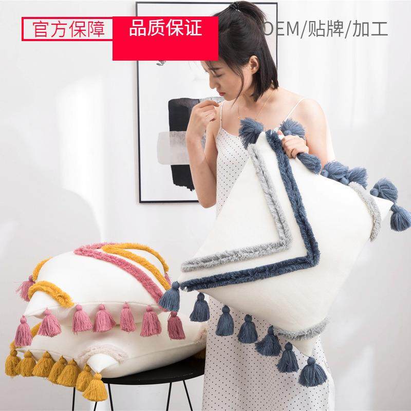 北欧腈纶灯笼流苏靠垫摄影拍照沙发家居用品床头抱枕套波尔西,纺织面料/辅料/配套,纺织机械配件,淘宝优惠券,粉丝福利购,淘宝优惠卷