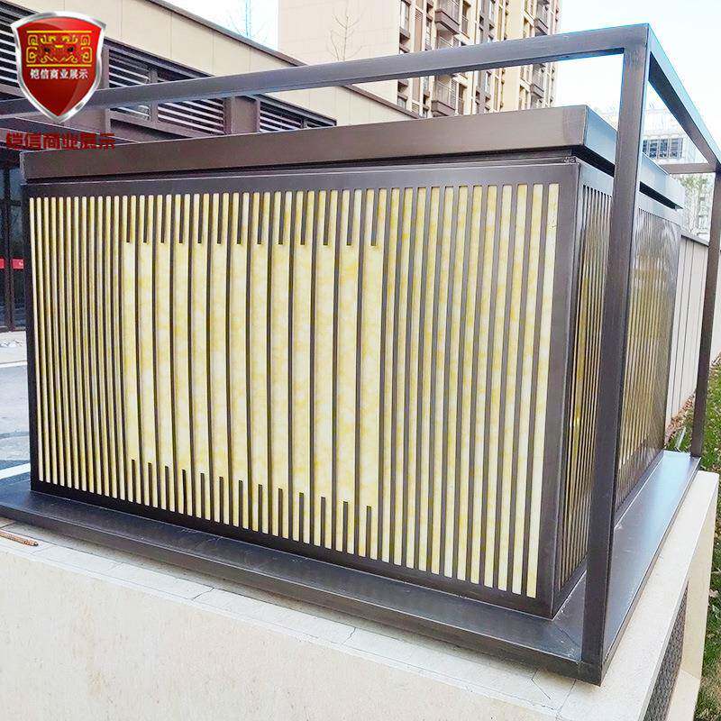 仿古铜大门灯箱灯柱新中式柱头灯户外园林小区led草坪灯