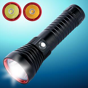 新款P70二代潜水手电筒3000流明铝合金26650电池带电量显示手电