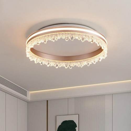 2025新款意式轻奢主具现代简约高级感创意冰山房间圆灯卧室吸顶灯