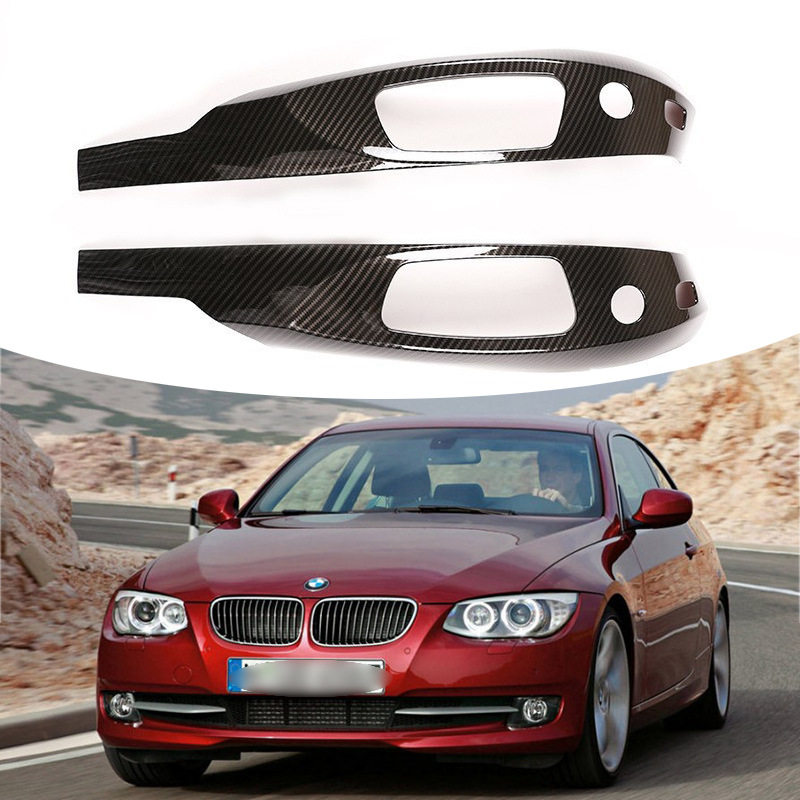 适用于宝马3系E90 X1 E84座椅侧面调节按钮框碳纤维纹内饰装饰盖