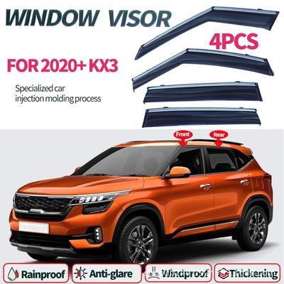 适用起亚KX3傲跑车窗晴雨挡雨板雨眉KX3Seltos2020Windowvisor