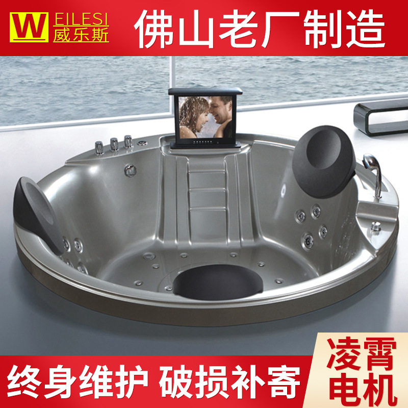 户外水疗嵌入式冲浪按摩浴缸亚克力浴缸大池成人浴池酒店浴缸8010