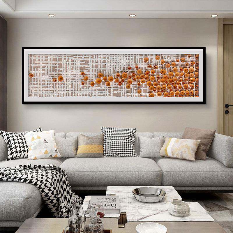 现代手工实物纸艺挂画客厅玄关装饰画卧室壁画软装设计师款工艺画