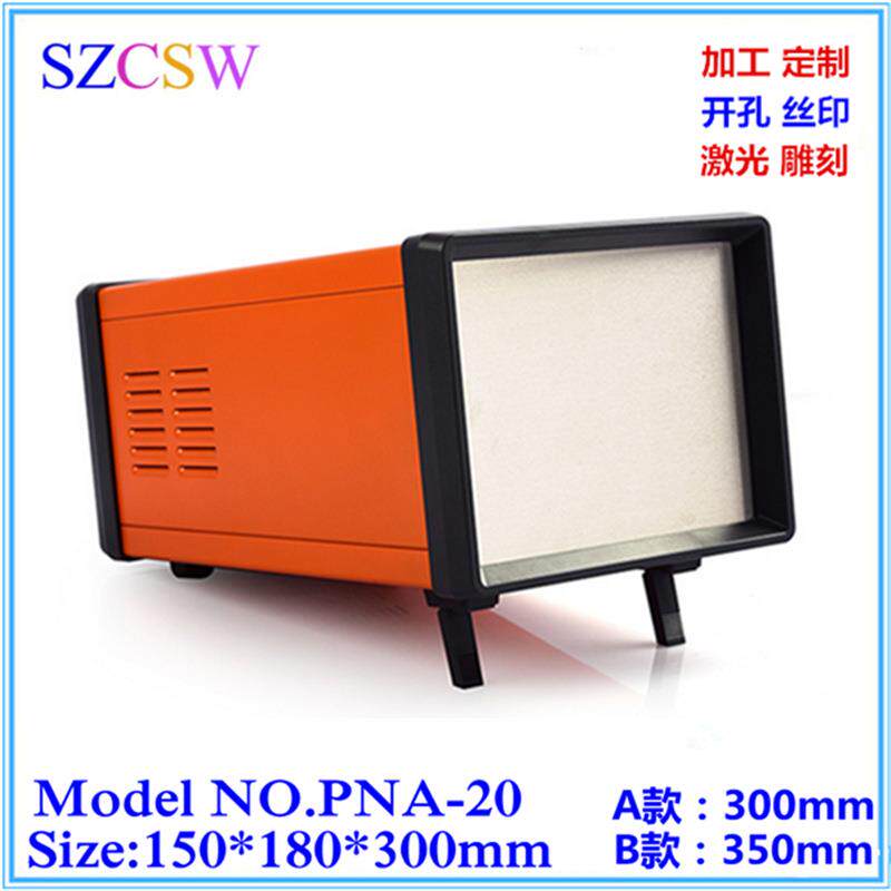 直销高档仪器机箱手提式设备机箱铁皮外壳铁盒150x180x300