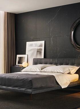 意式简约昂达真皮床轻奢现代ONDA极简设计师卧室双人床1.8米婚床