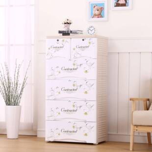 宝宝衣柜儿童收纳柜特大加宽加厚婴儿衣服储物柜塑料家用简易衣橱