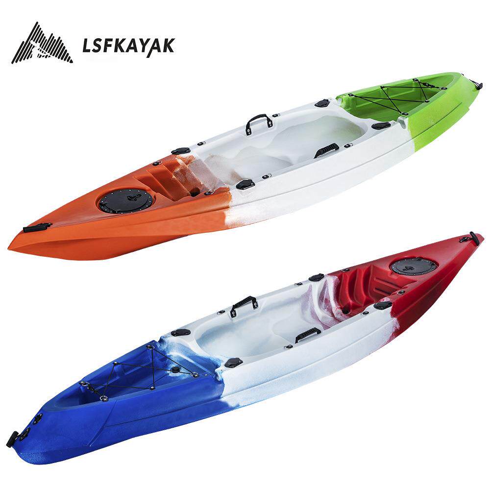 滚塑皮划艇 塑料皮划艇 塑料硬艇1+1亲子船亲子平台舟亲子双人船